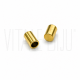 Ponteira para Cordão em Aço Inoxidável Dourado com Furo 3mm Ponteira para Cordão em Aço Inoxidável Dourado com Furo 3mm